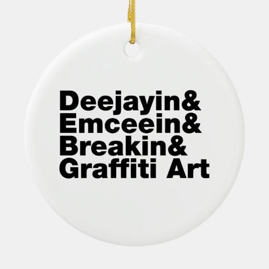 Vier Elemente des Hip Hop Keramik Ornament (Hinten)