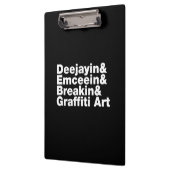 Vier Elemente des Hip Hop Klemmbrett (Links)