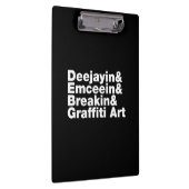 Vier Elemente des Hip Hop Klemmbrett (Rechts)