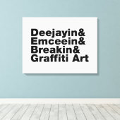 Vier Elemente des Hip Hop Leinwanddruck (Insitu (Holzboden))