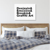 Vier Elemente des Hip Hop Leinwanddruck (Insitu (Schlafzimmer))