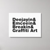 Vier Elemente des Hip Hop Leinwanddruck (Vorderseite)