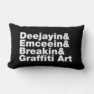 Vier Elemente des Hip Hop Lendenkissen