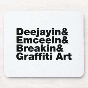 Vier Elemente des Hip Hop Mousepad
