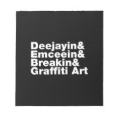 Vier Elemente des Hip Hop Notizblock (Vorderseite)