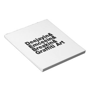 Vier Elemente des Hip Hop Notizblock