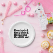 Vier Elemente des Hip Hop Pappteller (Party)