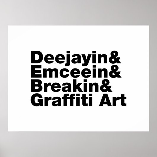 Vier Elemente des Hip Hop Poster (Vorne)