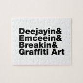 Vier Elemente des Hip Hop Puzzle (Horizontal)