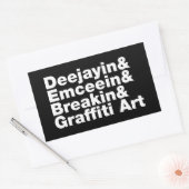 Vier Elemente des Hip Hop Rechteckiger Aufkleber (Umschlag)