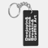 Vier Elemente des Hip Hop Schlüsselanhänger (Vorderseite links)