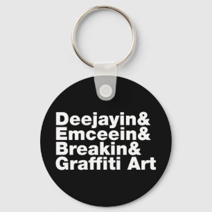 Vier Elemente des Hip Hop Schlüsselanhänger