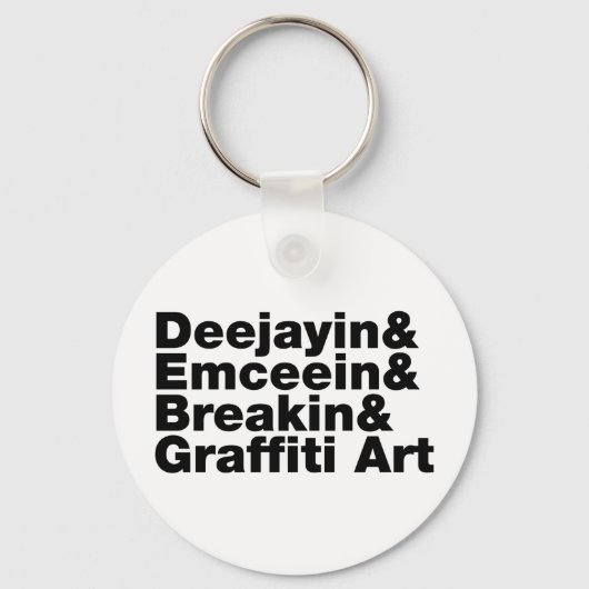 Vier Elemente des Hip Hop Schlüsselanhänger (Vorderseite)