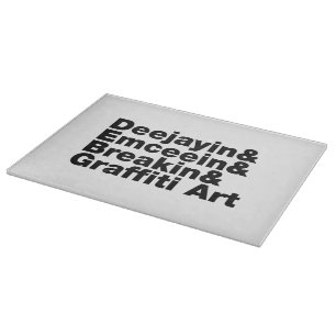 Vier Elemente des Hip Hop Schneidebrett