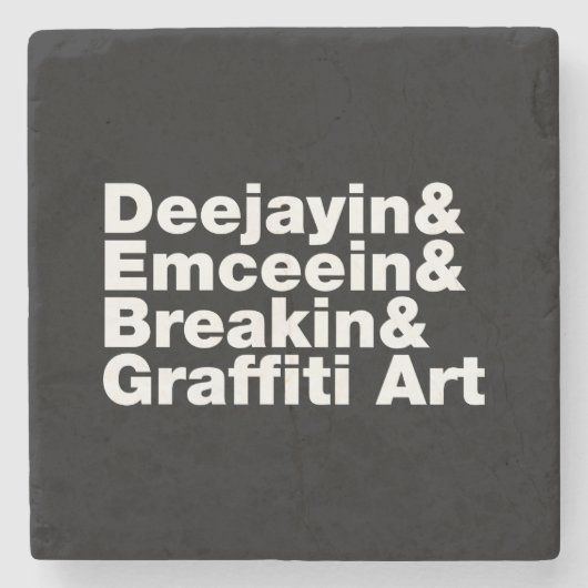 Vier Elemente des Hip Hop Steinuntersetzer (Vorderseite)