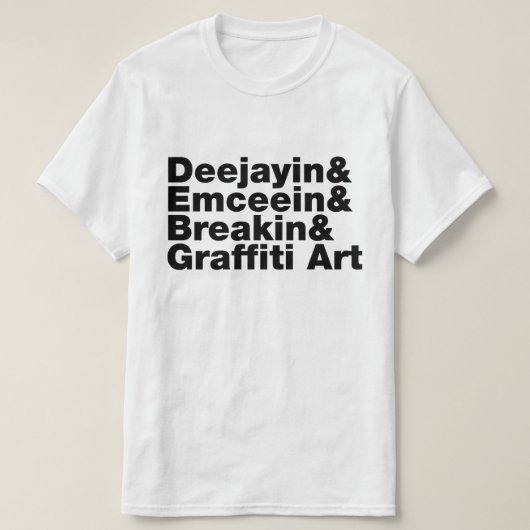 Vier Elemente des Hip Hop T-Shirt (Design vorne)