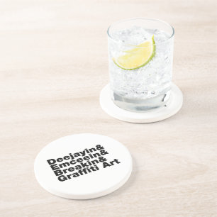 Vier Elemente des Hip Hop Untersetzer