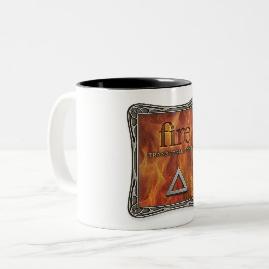 Vier Elemente - Feuer - Kaffeetasse (Vorderseite Links)