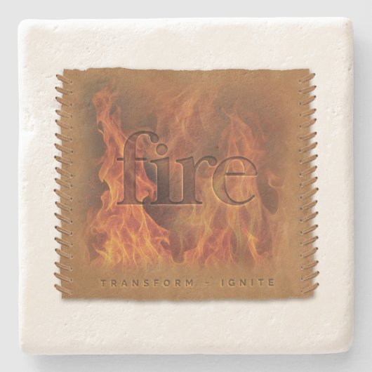 Vier Elemente - Feuer - Untersetzer (Vorderseite)