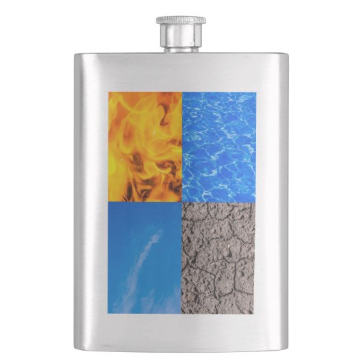 Vier Elemente Flachmann (Vorderseite)