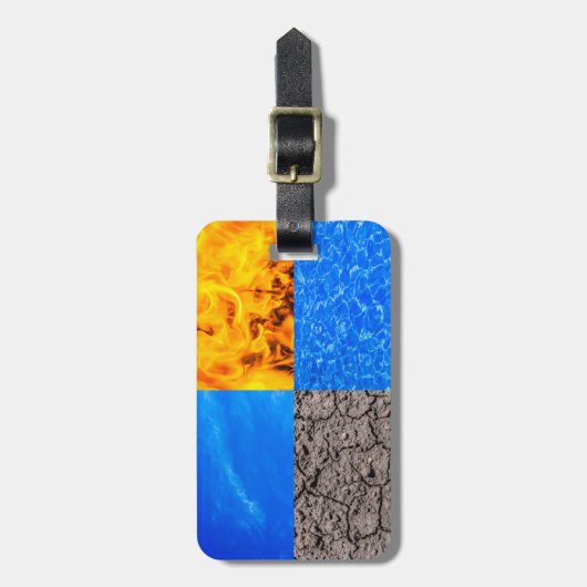 Vier Elemente Gepäckanhänger (Vorderseite vertikal)