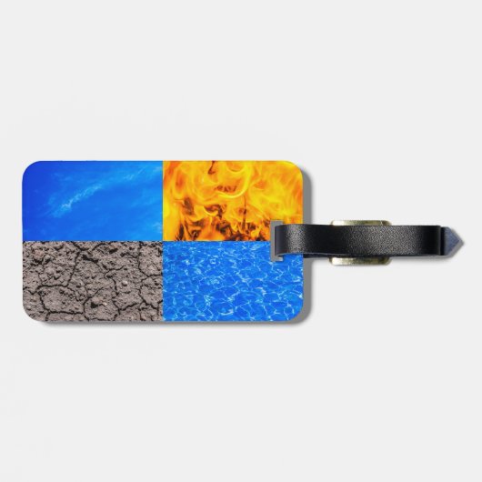 Vier Elemente Gepäckanhänger (Rückseite horizontal)