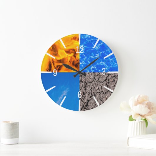 Vier Elemente Große Wanduhr (Zuhause)