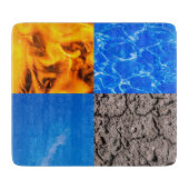 Vier Elemente Schneidebrett (Vorderseite)