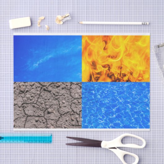 Vier Elemente Seidenpapier (Handwerk)