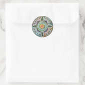 Vier Elemente Sun Mandala Runder Aufkleber (Tasche)