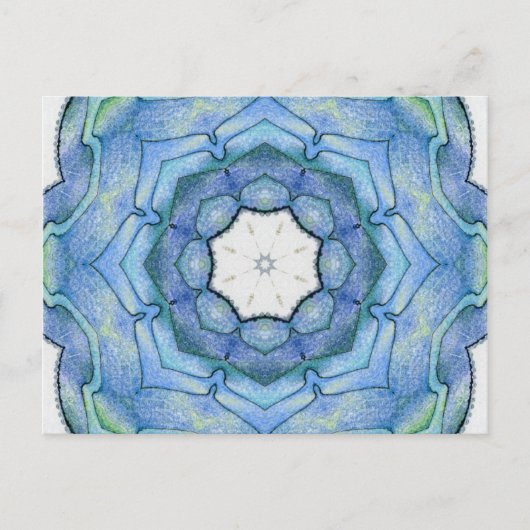 Vier Elemente Wasser Mandala Postkarte (Vorderseite)