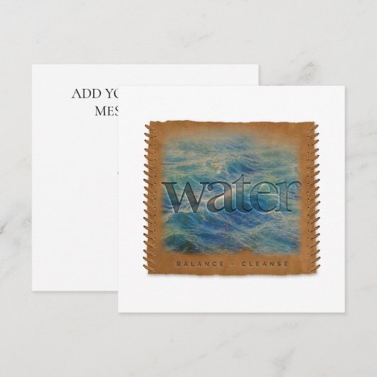 Vier Elemente - WASSER - Personalisierte Karte (Vorne/Hinten)