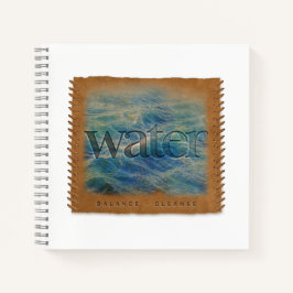 Vier Elemente - Wasser - Tagebuch Notizblock