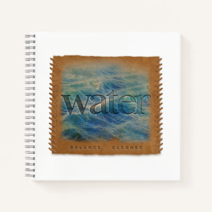 Vier Elemente - Wasser - Tagebuch Notizblock