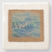 Vier Elemente - Wasser - Untersetzer (Vorderseite)