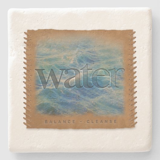 Vier Elemente - Wasser - Untersetzer (Vorderseite)
