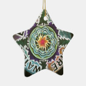 Vier Elementesun-Mandala Keramikornament (Rechts)