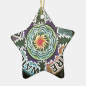 Vier Elementesun-Mandala Keramikornament (Links)