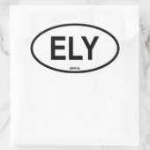 VIER Ely, Nevada Ovaler Aufkleber (Tasche)