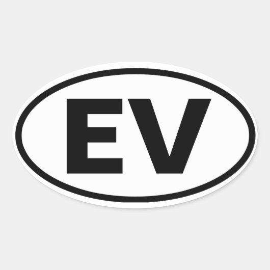 VIER Elysian Valley "EV" Ovaler Aufkleber (Vorderseite)