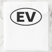 VIER Elysian Valley "EV" Ovaler Aufkleber (Tasche)