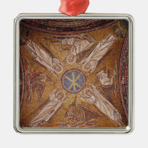 Vier Engel mit den Symbolen von Ornament Aus Metall