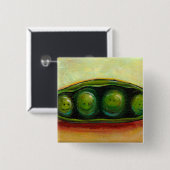 Vier Erbsen in einer einzigartigen ursprünglichen Button (Vorne & Hinten)