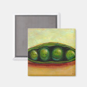 Vier Erbsen in einer tollen, einzigartigen Kunst Magnet (Vorderseite/Rückseite)