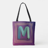 vier erste "M" für Gradientenhintergrund Tasche (Rückseite)