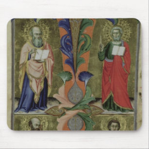Vier Evangelisten, 14. Jahrhundert (Pergament) Mousepad