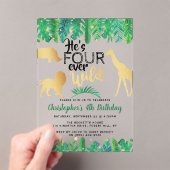 Vier Ever Wilde Jungs 4. Geburtstag Party Acryleinladungen (Insitu (Handheld))