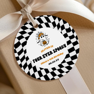 Vier ewig gruselige Halloween 4. Geburtstagsfeier Geschenkanhänger