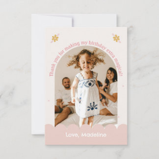 Vier ewig magisches Einhorn Foto Danke Karte