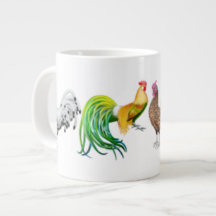 Vier extravagante Hahn-Tasse Jumbo-Tasse